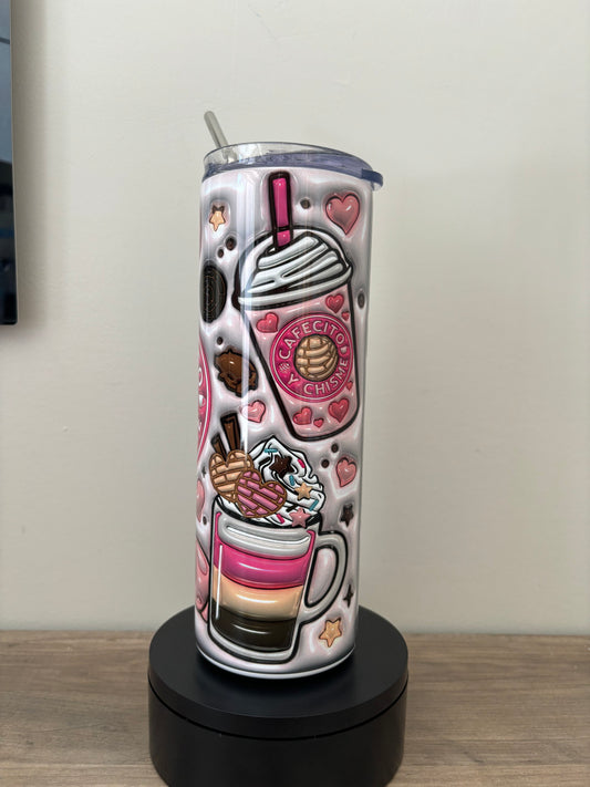 3D Cafecito Y Chisme 20oz Skinny Tumbler