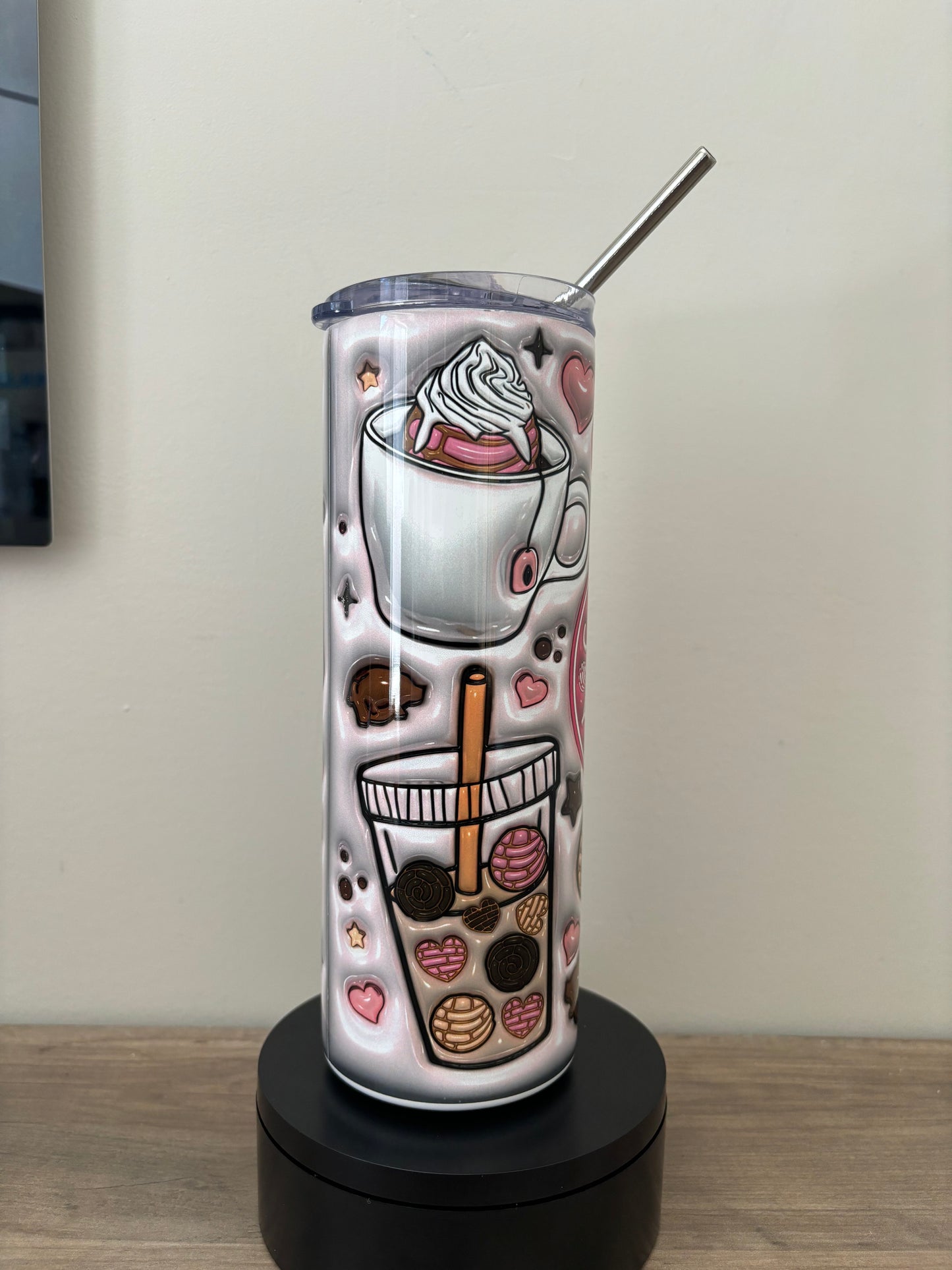 3D Cafecito Y Chisme 20oz Skinny Tumbler