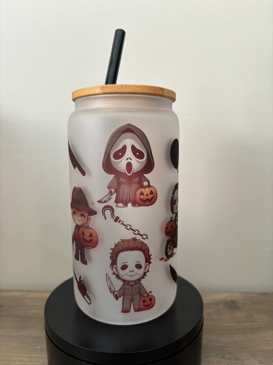 Cute Killers 16oz Frosted Glass Cup