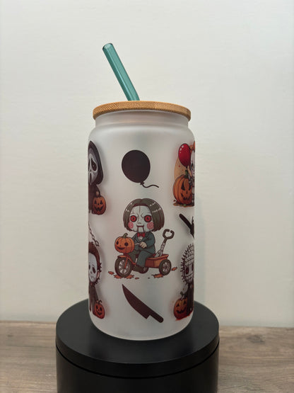 Cute Killers 16oz Frosted Glass Cup