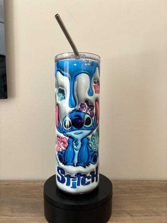 Stitch 3D 20oz Skinny Tumbler