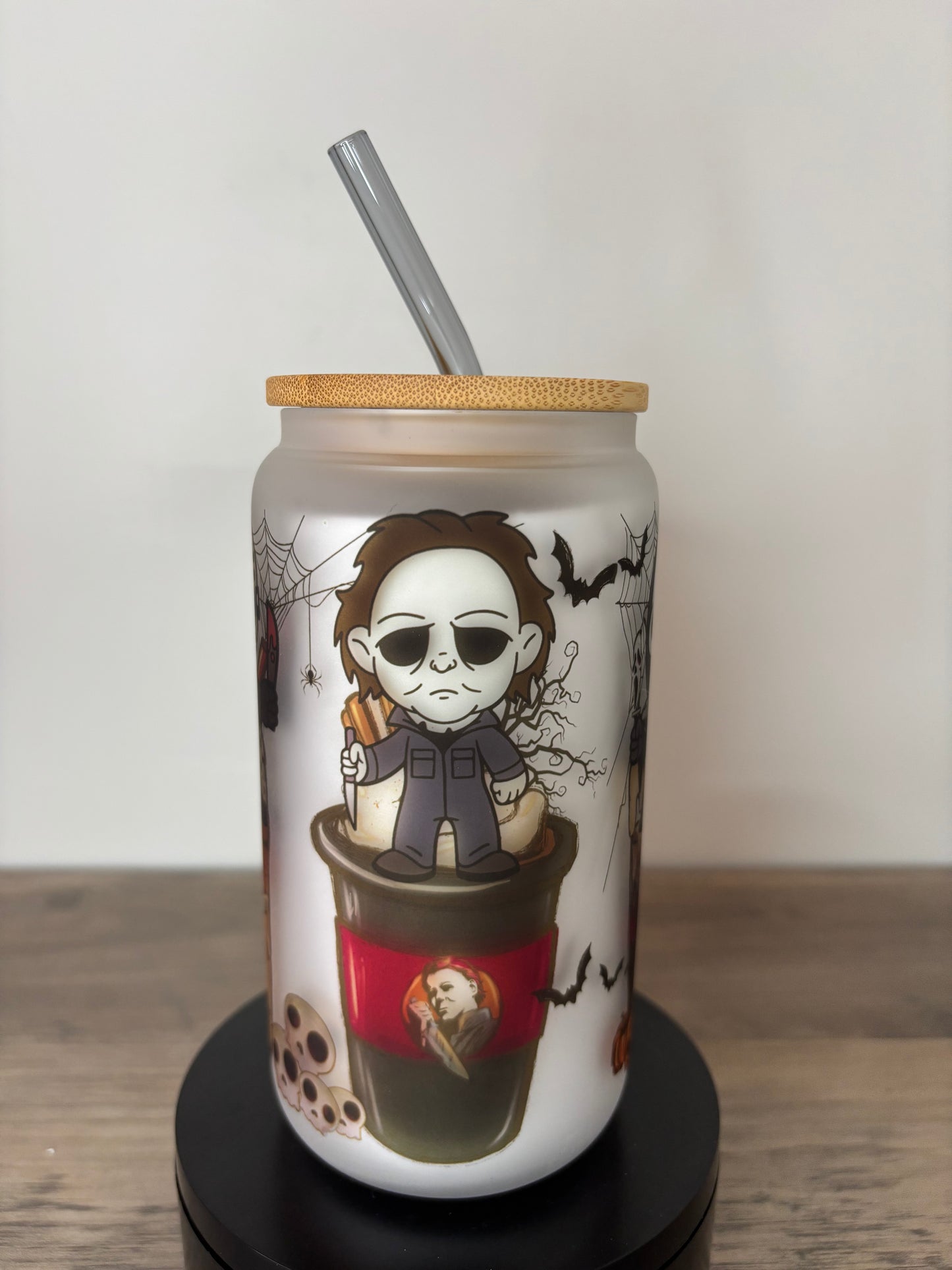 Killers And Coffee 16oz Frosted Glass Cup