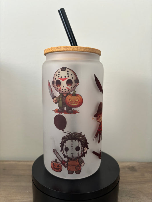 Cute Killers 16oz Frosted Glass Cup