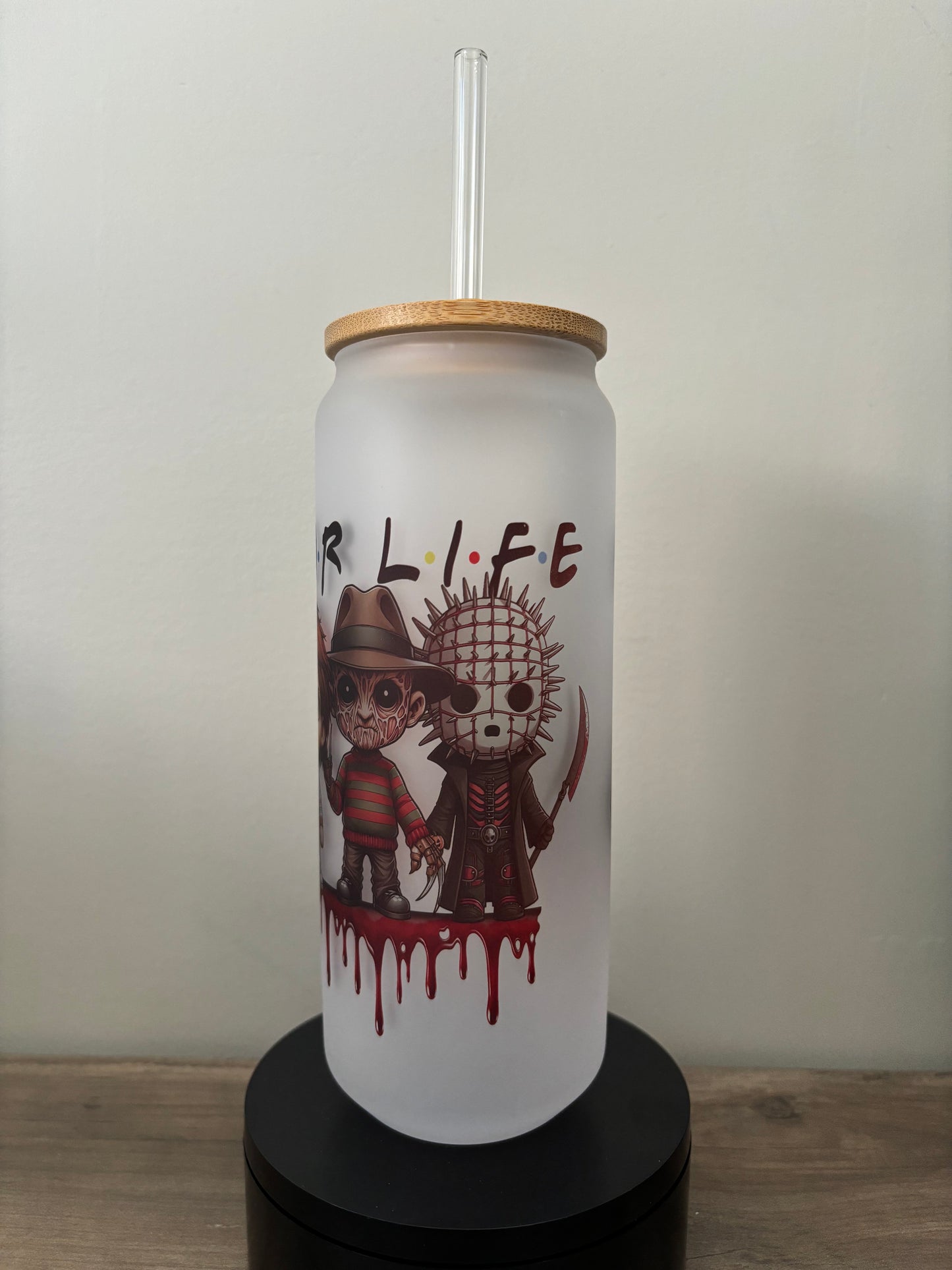 Friends For Life 25oz Frosted Glass Cup